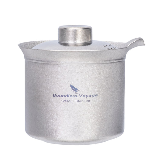 Boundless Voyage Titanium Double-Layer Tea Maker, Ultralight Portable Camping Teapot for Outdoor Tea Brewing Ti3145D