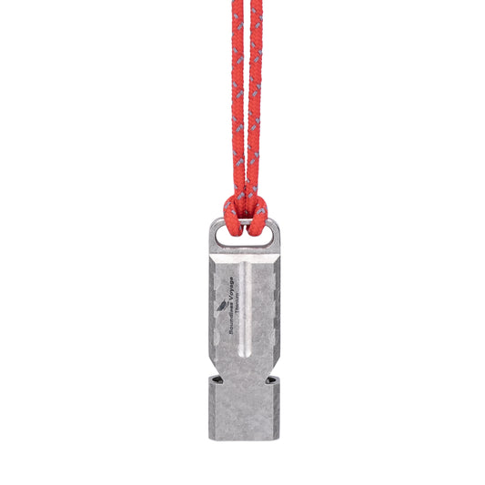 Boundless Voyage Titanium Dual Tube Survival Whistle, High Decibel Emergency Whistle, Lightweight & Durable Outdoor Safety Whistle for Camping Hiking Backpacking Ti9029O