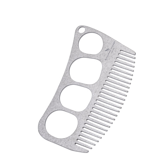 Boundless Voyage Titanium Crescent Comb, Unisex Hair & Beard Grooming Comb for Household Daily Use and Travel Carry