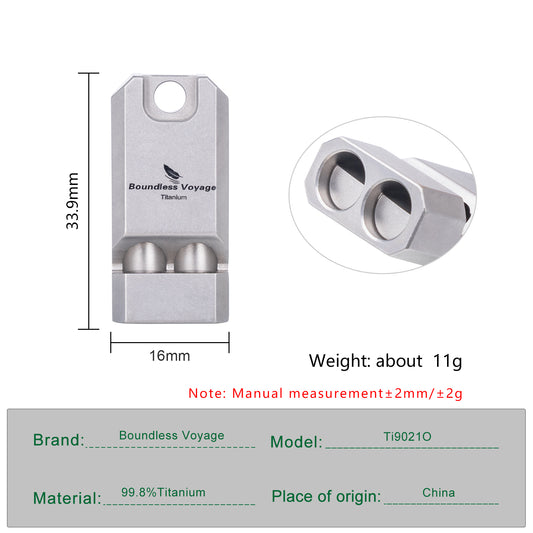 Boundless Voyage Titanium Whistle Emergency Survival Safety Whistles with Lanyard Loud for Outdoor Camping Hiking Coaches Training Sports Keychain Whistle Ti9021O