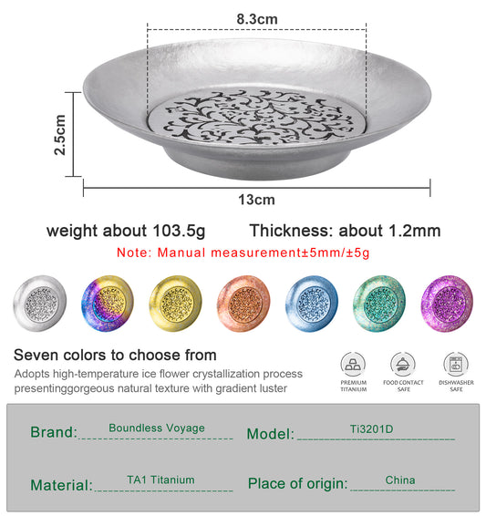 Boundless Voyage Titanium Tea Tray, Hollow Out Detachable Heat Insulation Anti-scald, Multipurpose Water Storage Drain Tray for Kung Fu Tea Home Kitchen Office Camping Ti3201D