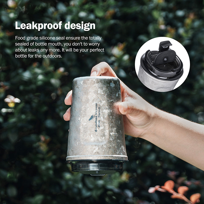 Boundless Voyage 380ml Titanium Insulated Drinking Cup Double Wall Vacuum Travel Coffee Tea Water Mug