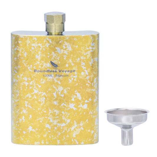 Boundless Voyage Titanium Colorful Flask 100ml Ultralight Mini Ti Flagon for Outdoor Travel Water Juice Whiskey Wine Pot Bottle 100ml Ti3262D