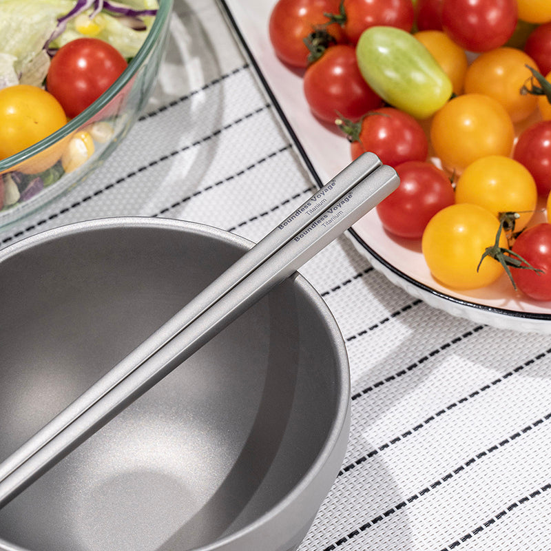 Boundless Voyage Titanium Square Chopsticks - Essential & Durable Camping Cutlery