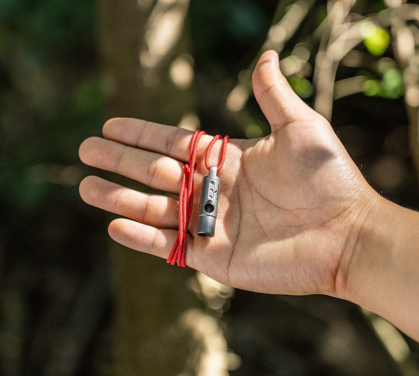 Boundless Voyage Titanium Whistle Emergency Survival Safety Whistles with Lanyard Loud for Outdoor Camping Hiking Coaches Training Sports Keychain Whistle Ti9016O
