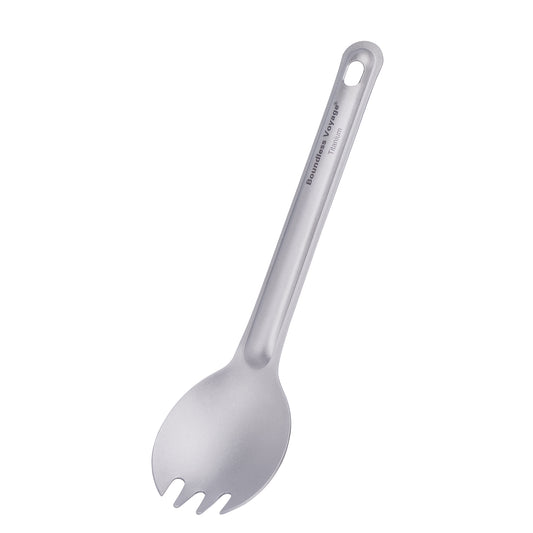 Boundless Voyage Titanium Spoon & Spork Camping Tableware Outdoor Flatware with Storage Bag Cooking Utensils for Kitchen Ti1036T-1037T