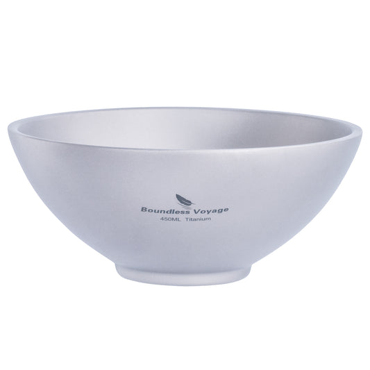 Boundless Voyage Titanium Double-Wall Bowl Set, 220ml & 450ml Nestable Anti-Scald for Family Camping Ti1085T Ti1086T