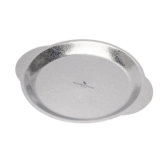 Boundless Voyage Titanium Camping Plate with Side Handles, Stackable Ultralight Serving Dish for Outdoor Cooking Picnic Home Kitchen Ti1155T-Ti1158T