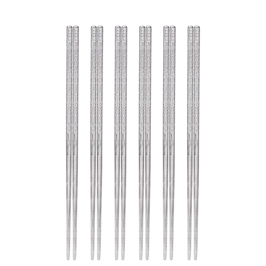Boundless Voyage 23cm Solid Pure Titanium Chopsticks Coating-Free Non-Slip Reusable Tableware Camping Travel Office Household Premium Gift Ti1185T