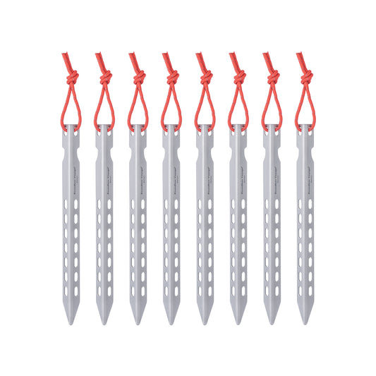 Boundless Voyage 16.5cm V-Shape Pure Titanium Tent Stakes | Ultralight Heavy Duty Ground Pegs, Outdoor Camping Accessories, 6Pcs / 8Pcs / 12Pcs Optional Sets Ti4008P