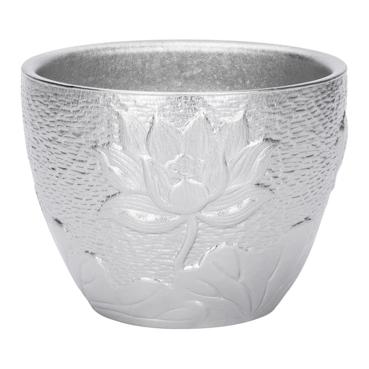 Boundless Voyage Titanium Double-Wall Cup Embossed Pattern, 50ml 100ml for Tea Whisky Home Bar Ti3081A Ti3081B