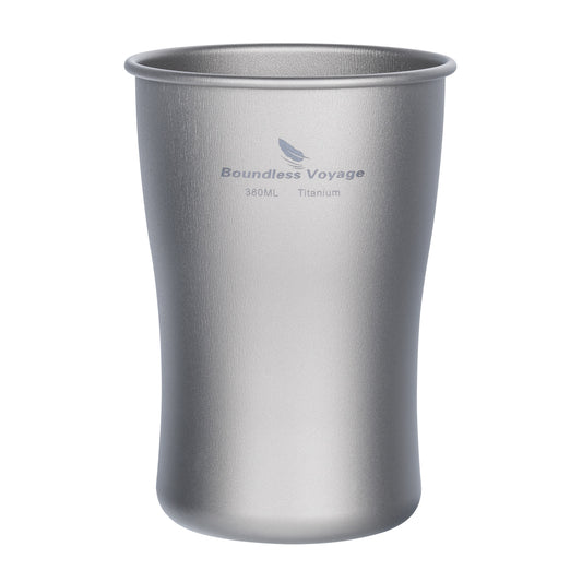 Boundless Voyage Pure Titanium Beer Mug 240ml/380ml/600ml, Ultralight Coffee Juice Tea Cup for Outdoor Camping & Picnic Ti3231D-Ti3234D