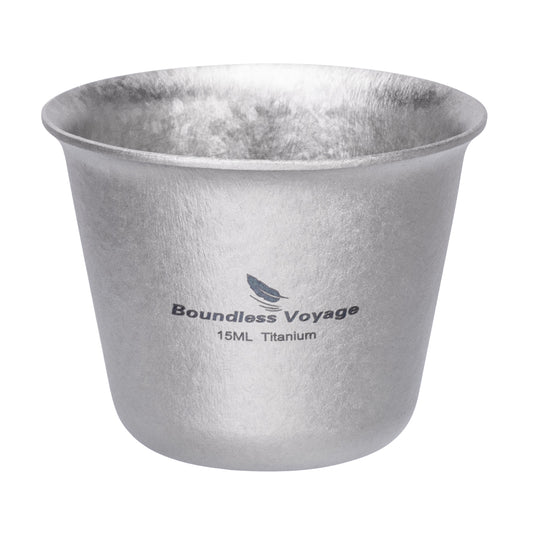 Boundless Voyage Titanium Mini Wine Teacup 15ml Portable Drinking Cup Small Tequila Whiskey Cup Outdoor Camping Drinkware Ti3069D
