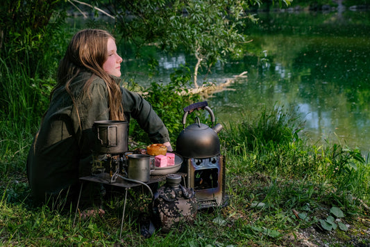 Titanium coffee and tea gear for outdoor camping and backpacking