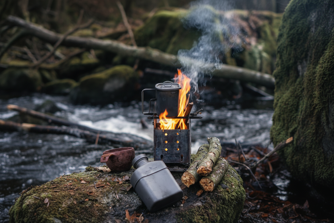 Ultralight titanium cookware for backpacking