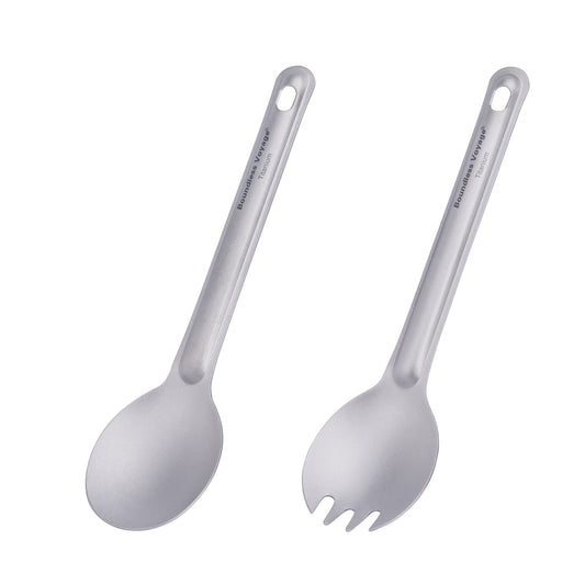 Boundless Voyage Titanium Spoon & Spork Camping Tableware Outdoor Flatware Ti1036T+1037T