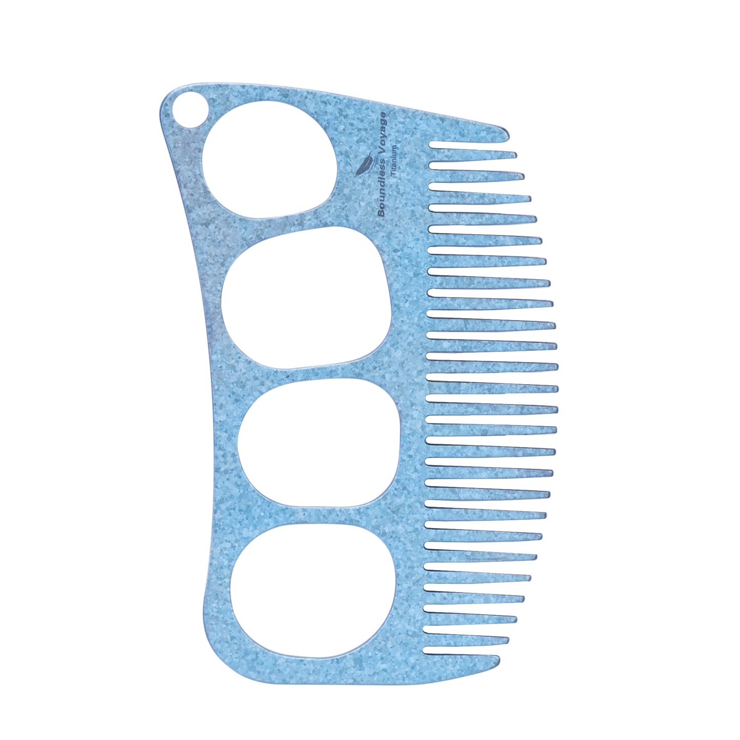 Boundless Voyage Titanium Crescent Comb, Unisex Hair & Beard Grooming Comb for Household Daily Use and Travel Carry