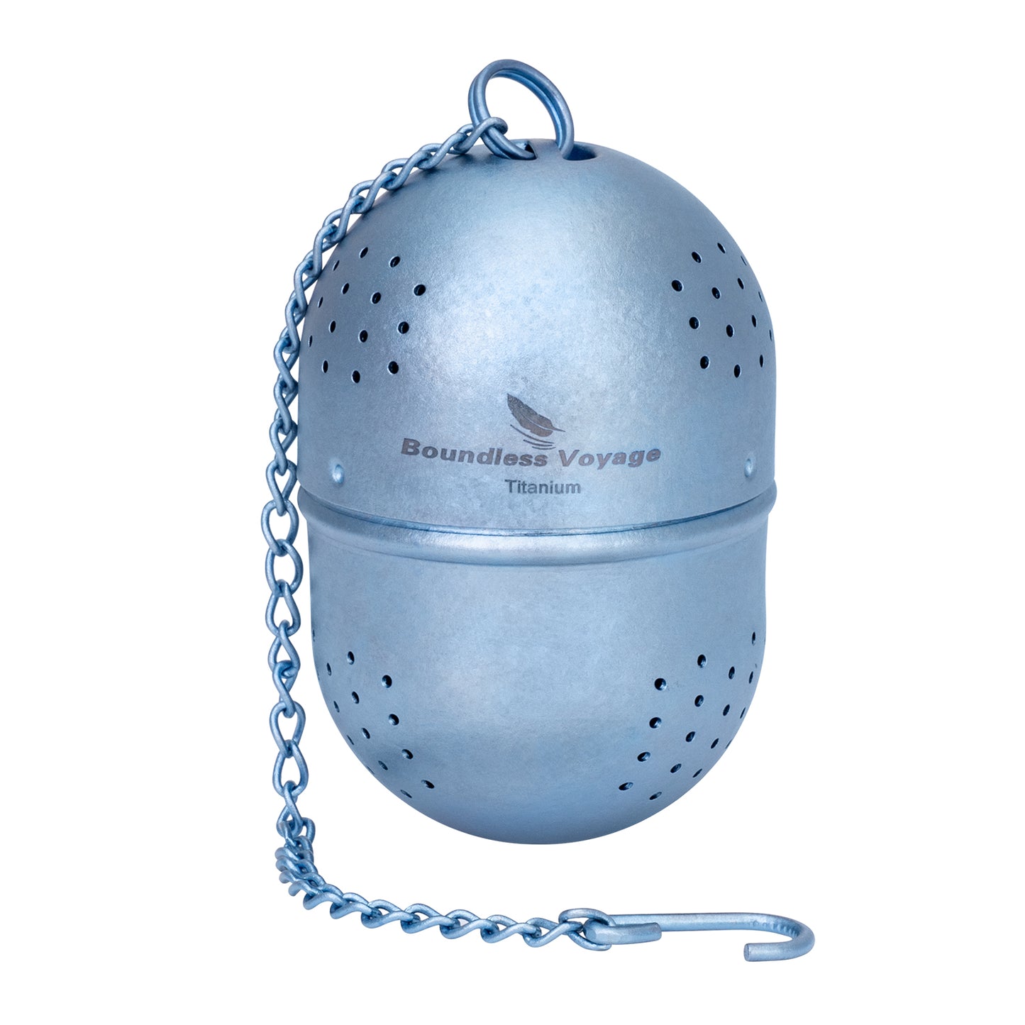 Boundless Voyage Ultralight Titanium Tea Ball Infuser with Extended Chain, Fine Mesh Strainer for Loose Tea & Spices, Reusable Filter for Mugs Teapots Home Kitchen Teaware Ti3207A