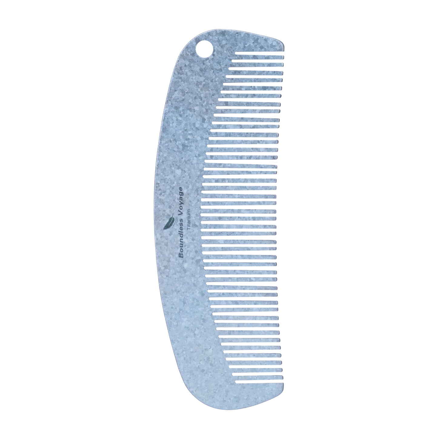 Boundless Voyage Titanium Crescent Comb, Unisex Hair & Beard Styling Comb for Daily Home Use and Travel Carry Ti9011B