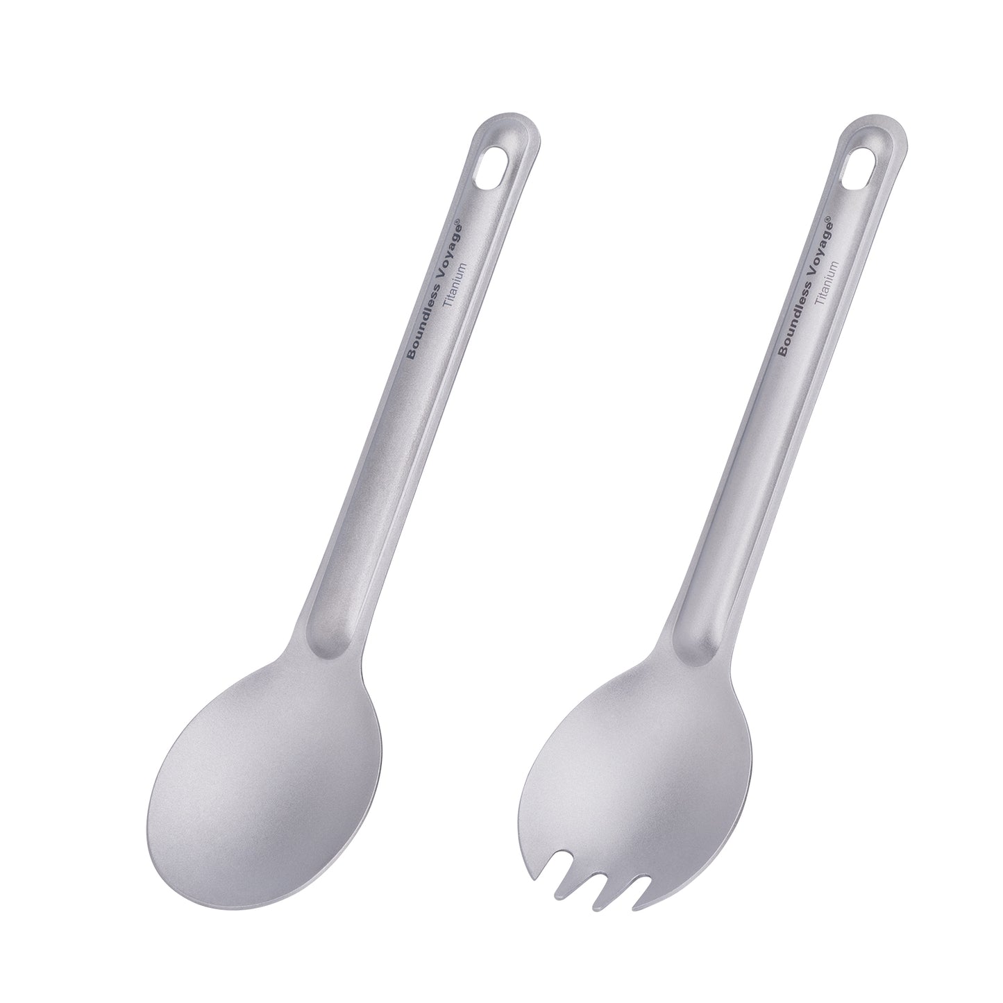 Boundless Voyage Titanium Spoon & Spork Camping Tableware Outdoor Flatware with Storage Bag Cooking Utensils for Kitchen Ti1036T-1037T