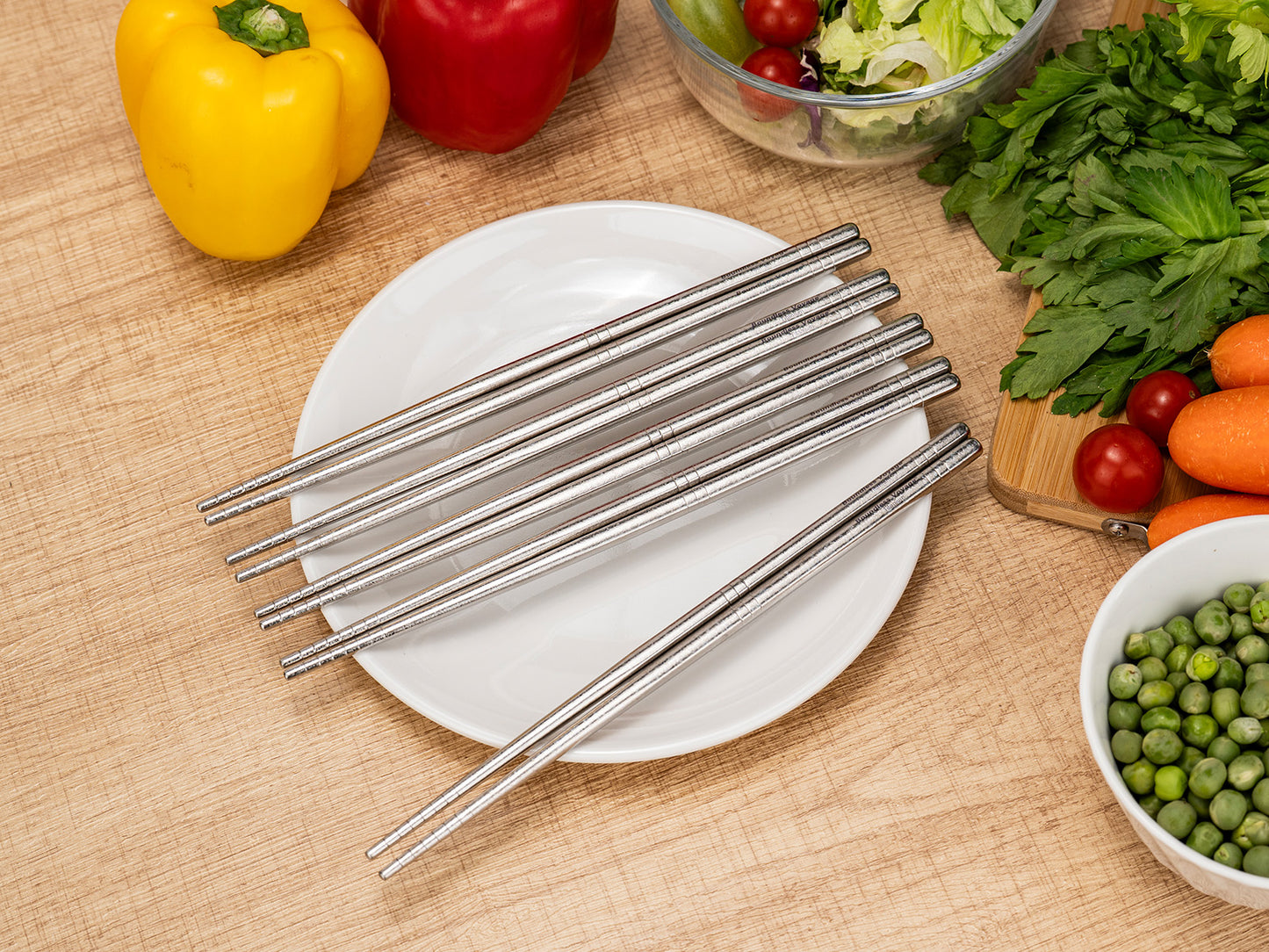 Boundless Voyage 8 Pairs Colorful Pure Titanium Chopsticks | Ultralight Non-Slip Reusable Tableware for Rice, Noodles, Tofu & Meatballs, Camping, Hiking & Daily Home Use Ti1006T