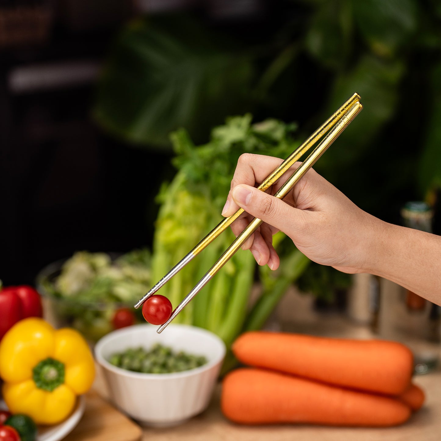 Boundless Voyage 8 Pairs Colorful Pure Titanium Chopsticks | Ultralight Non-Slip Reusable Tableware for Rice, Noodles, Tofu & Meatballs, Camping, Hiking & Daily Home Use Ti1006T