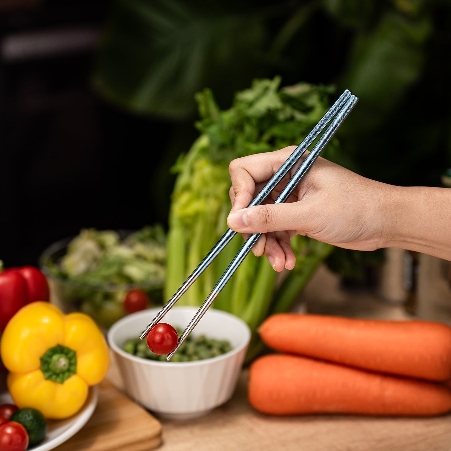 Boundless Voyage 8 Pairs Colorful Pure Titanium Chopsticks | Ultralight Non-Slip Reusable Tableware for Rice, Noodles, Tofu & Meatballs, Camping, Hiking & Daily Home Use Ti1006T