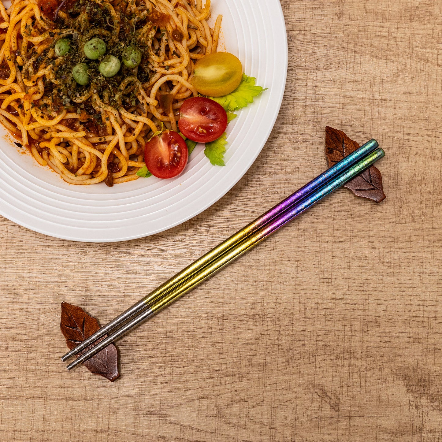Boundless Voyage 8 Pairs Colorful Pure Titanium Chopsticks | Ultralight Non-Slip Reusable Tableware for Rice, Noodles, Tofu & Meatballs, Camping, Hiking & Daily Home Use Ti1006T