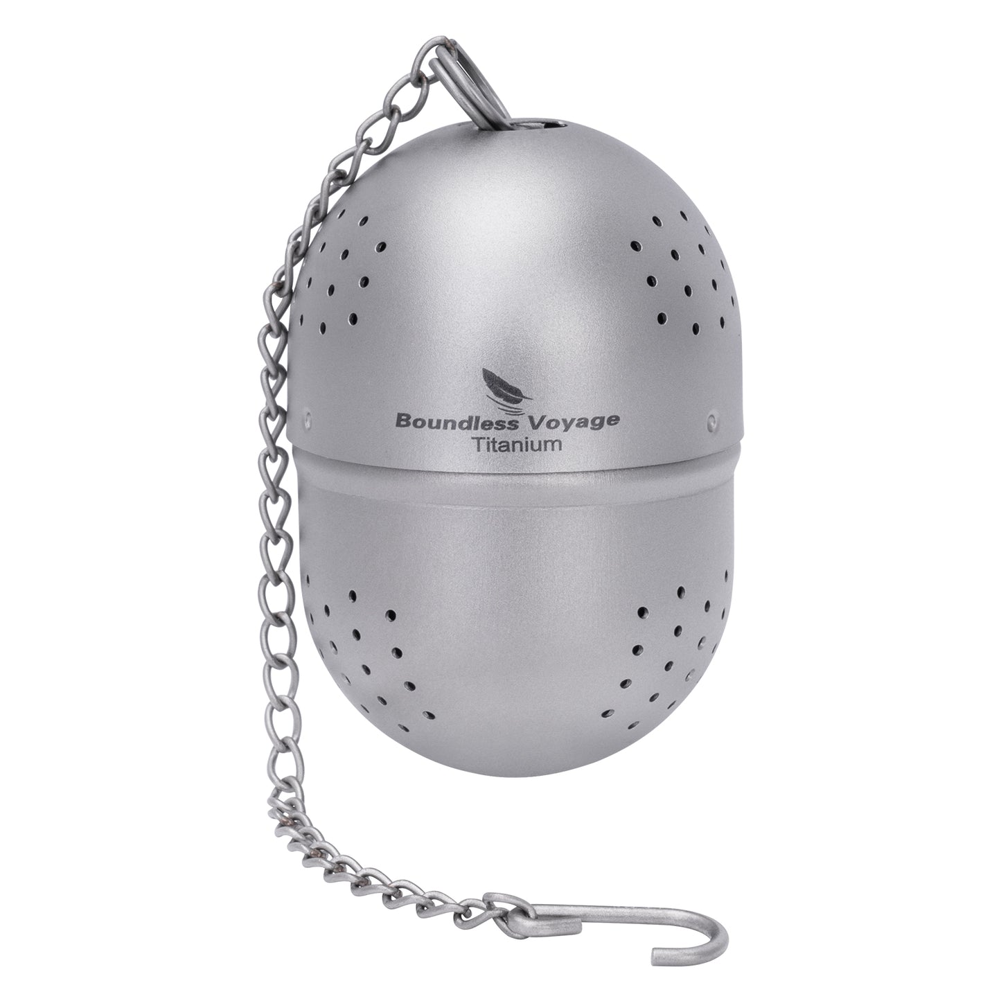 Boundless Voyage Ultralight Titanium Tea Ball Infuser with Extended Chain, Fine Mesh Strainer for Loose Tea & Spices, Reusable Filter for Mugs Teapots Home Kitchen Teaware Ti3207A
