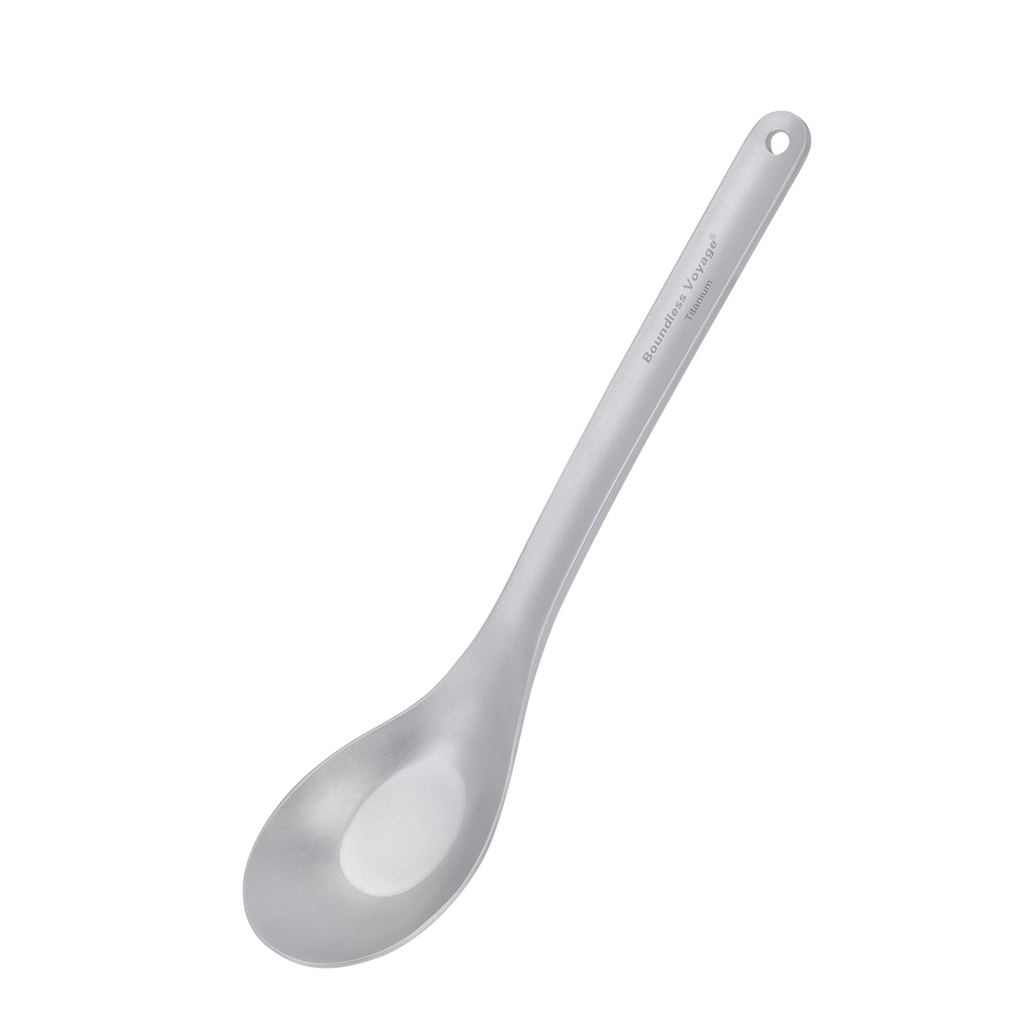 Boundless Voyage Long Handle Pure Titanium Soup Spoon | Ultralight Reusable Cutlery for Camping, Hiking & Daily Use Ti1029T
