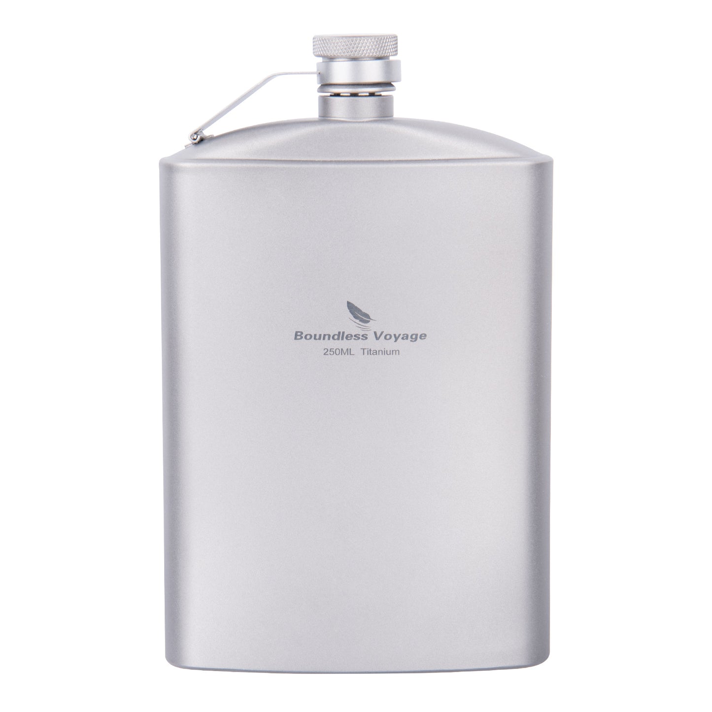 Boundless Voyage Titanium Ultralight Hip Flask 250ml Portable Wine Bottle with Funnel Camping Picnic Pocket Whiskey Alcohol Drinkware Accessories Ti3063D-Ti3064D
