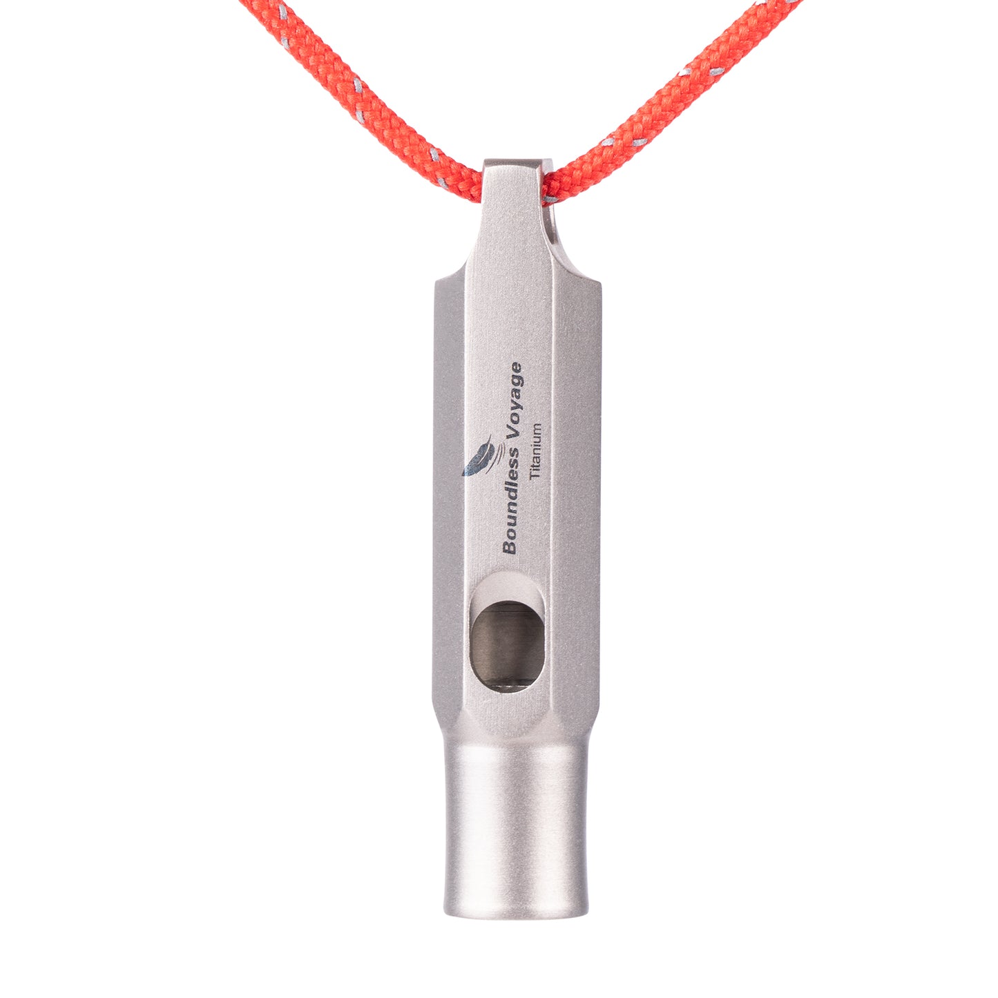 Boundless Voyage Titanium Whistle Emergency Survival Safety Whistles with Lanyard Loud for Outdoor Camping Hiking Coaches Training Sports Keychain Whistle  Ti9015O