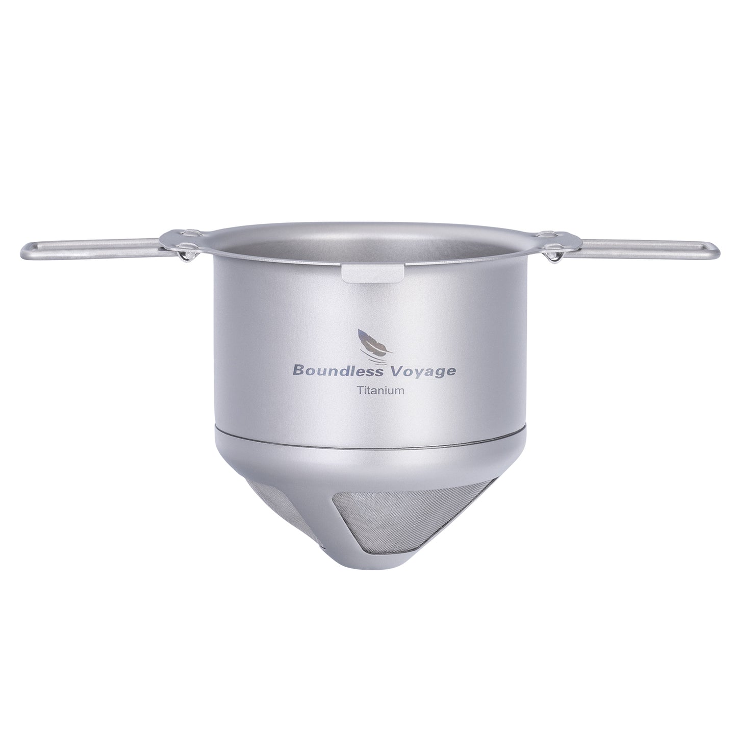 Boundless Voyage Titanium Folding Coffee Drip Filter, Ultralight Portable Hanging Ear Hand Brew Coffee Filter, Fits Mugs with 6.5cm–12.5cm Diameter Ti6002P