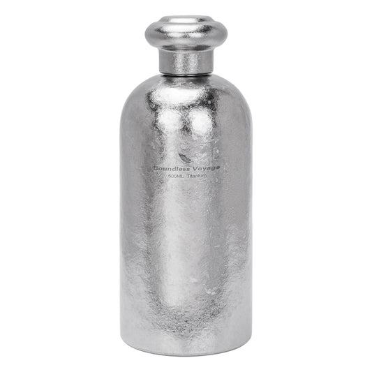 Boundless Voyage 500ml Coating-Free Titanium Flask Leakproof Narrow Mouth Liquor Bottle Ultralight Outdoor Travel Camping Hiking Ti3268A