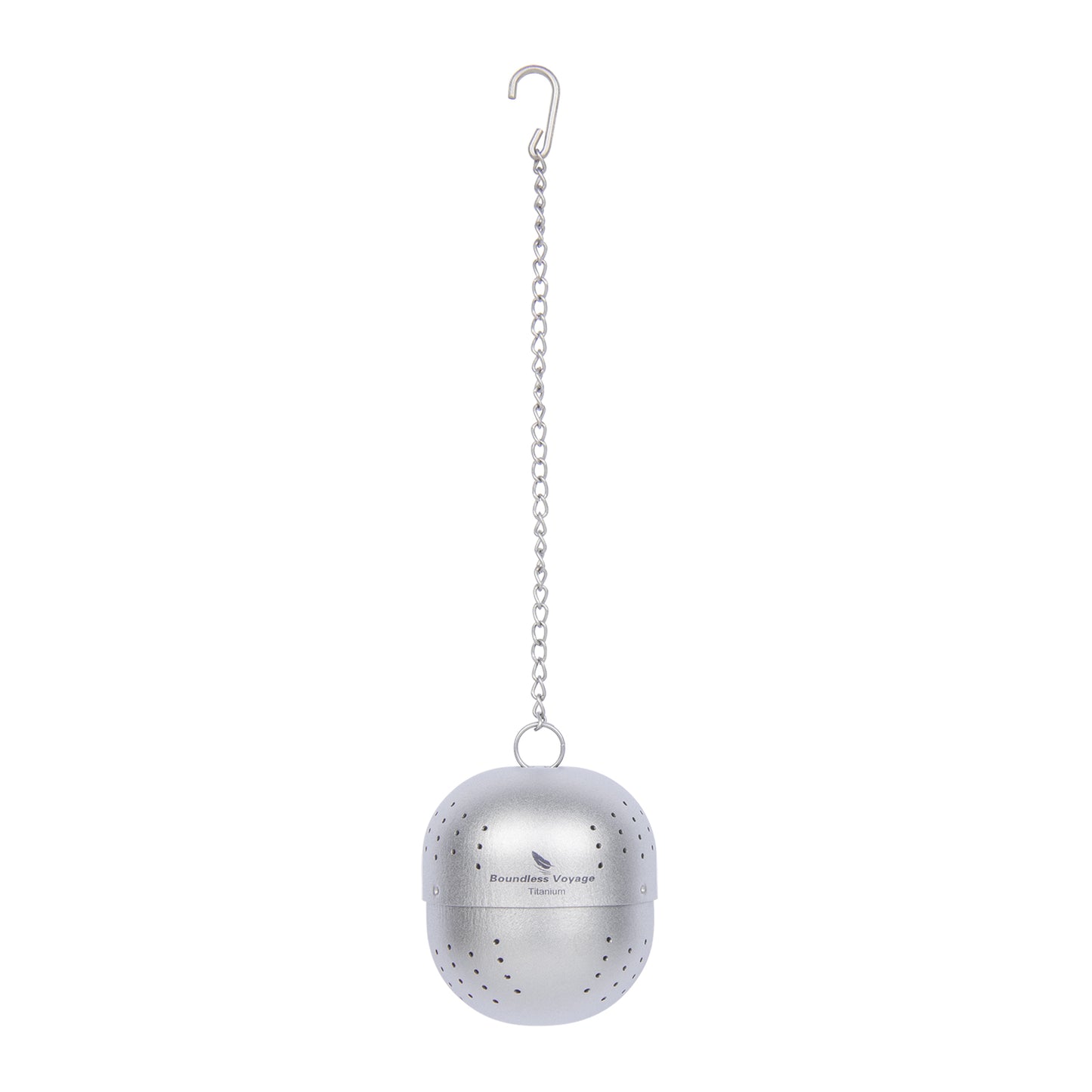 Boundless Voyage Titanium Tea Ball infuser for Loose Tea Spices with Extended Chain Lightweight Tea Bag Filter Mesh Tea Strainer Mug Teapot Home Kitchen Tools Teaware Ti3207D
