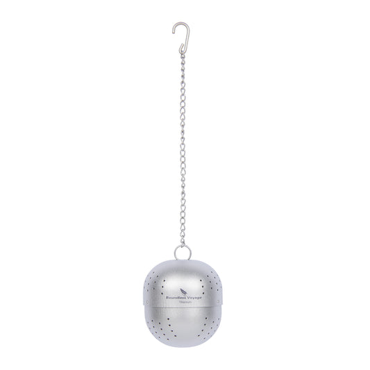 Boundless Voyage Teekugel-Teesieb aus Titan für losen Tee und Gewürze mit verlängerter Kette, leicht, Teefilterbeutel, Sieb, Tasse, Teekanne, Heimküchenwerkzeuge, Teegeschirr Ti3207D