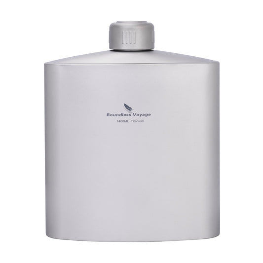 Boundless Voyage Pure Titanium Water Bottle, sandblasted, model Ti3008D, 1400ml lightweight outdoor camping gear