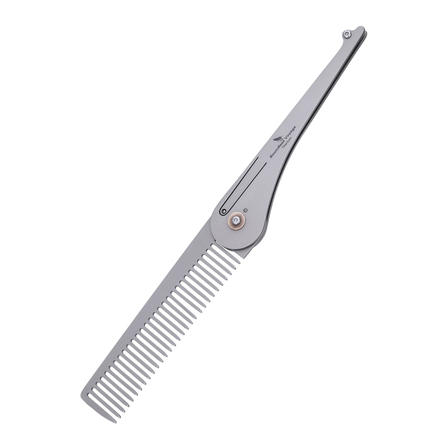 Boundless Voyage Titanium Foldable Comb, Ultralight Compact Folding Pocket Hair Comb for Outdoor Camping, Travel, Hiking and Daily‑Carry Ti9011A
