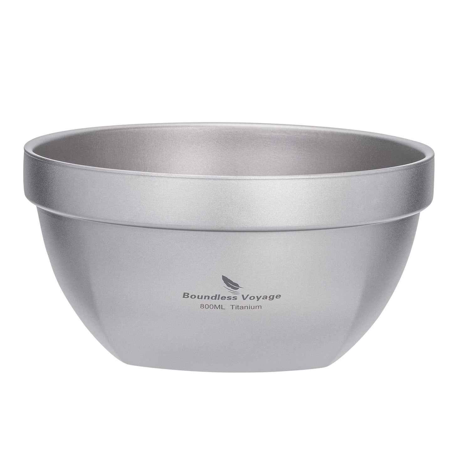 Boundless Voyage Sandblasted Double Walled Pure Titanium Bowl 500ml / 800ml | Ultralight Portable Metal Tableware for Oatmeal, Rice, Soup, Outdoor Camping & Daily Home Use Ti1161T-Ti1163T