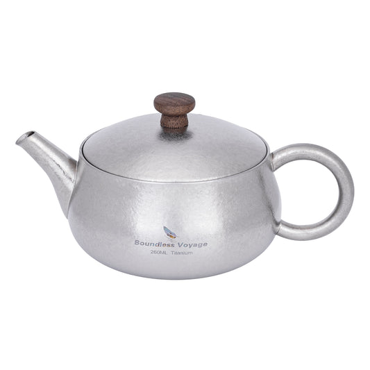Boundless Voyage 260ml Titanium Teapot with Filter Travel Tea Kettle Durable Chinese Kung Fu Tea Set Ti3106D