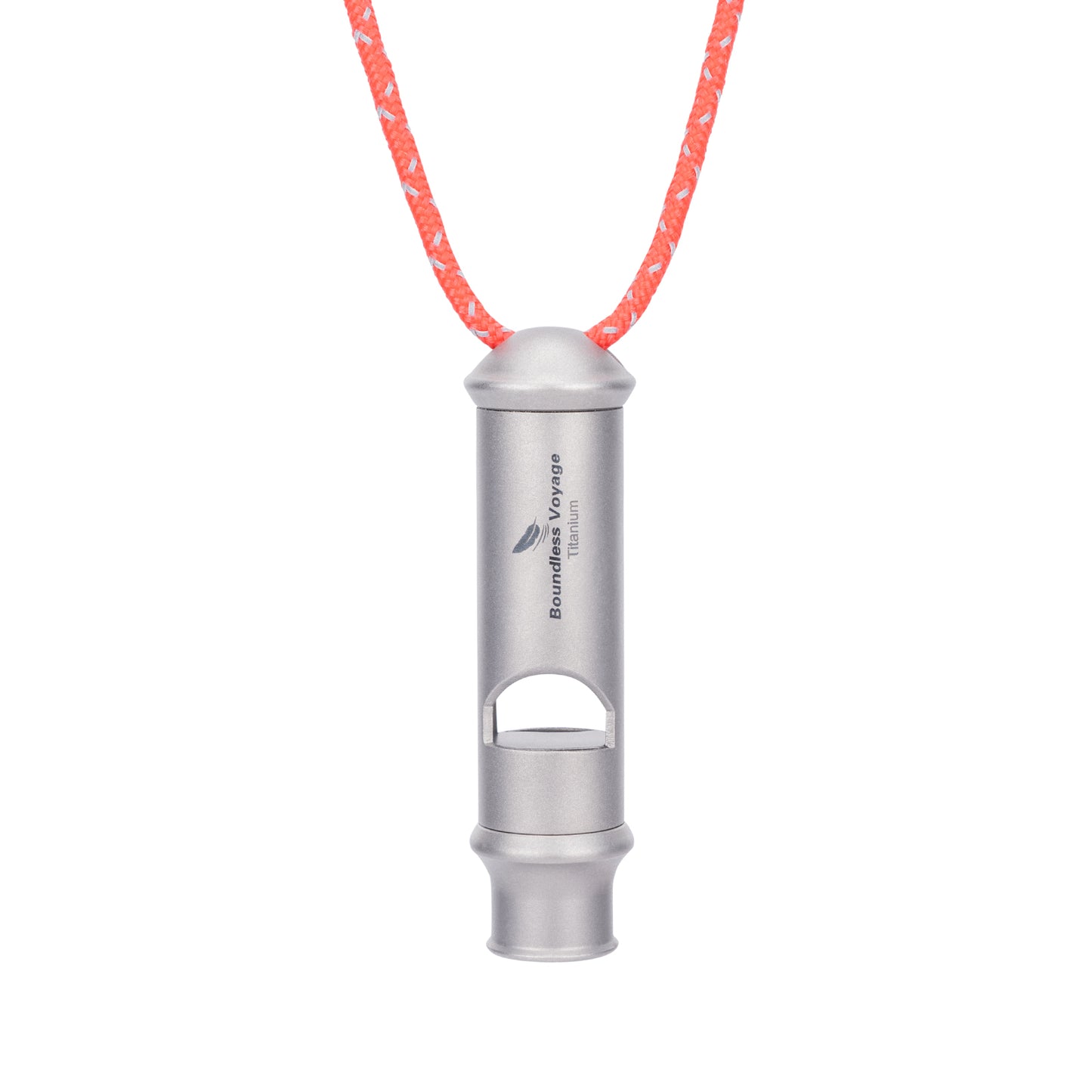 Boundless Voyage Titanium Whistle Emergency Survival Safety Whistles with Lanyard Loud for Outdoor Camping Hiking Coaches Training Sports Keychain Whistle Ti9019O