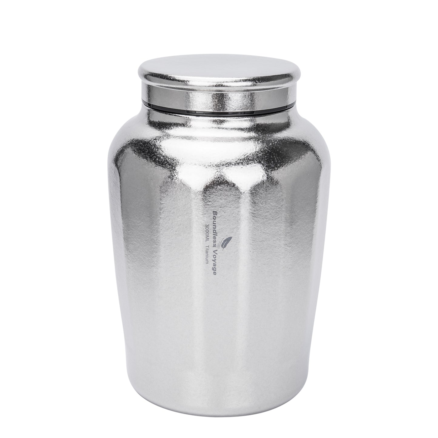 Boundless Voyage 3000ML Pure Titanium Airtight Storage Canister, Large Capacity Sealed Tea Coffee Container, Lightweight Food Storage Jar for Grains Nuts, Home & Camping Use Ti3212A