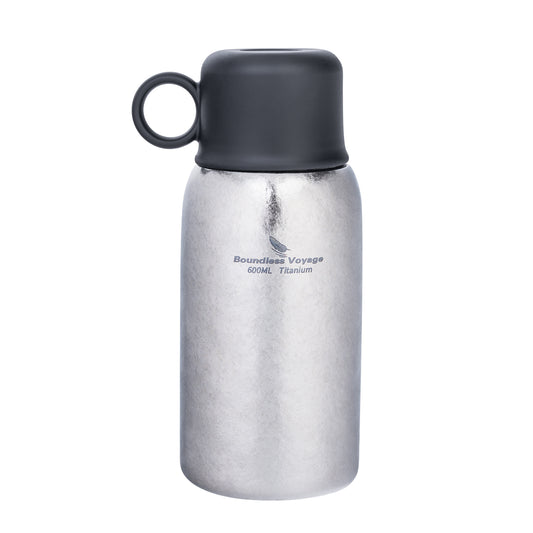 Boundless Voyage 630ml Double-Wall Vacuum Titanium Water Bottle, Leakproof Lightweight Coffee Sport Bottle for Travel, Outdoor & Office Ti3254D