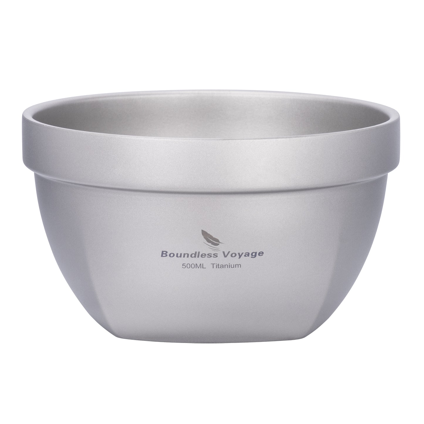 Boundless Voyage Sandblasted Double Walled Pure Titanium Bowl 500ml / 800ml | Ultralight Portable Metal Tableware for Oatmeal, Rice, Soup, Outdoor Camping & Daily Home Use Ti1161T-Ti1163T