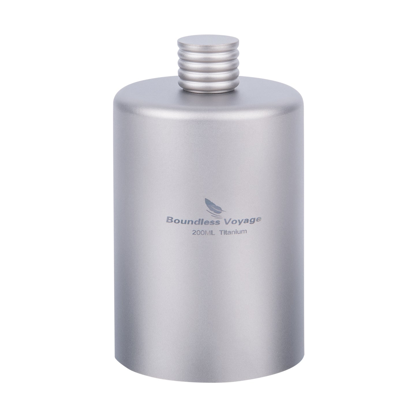 Boundless Voyage Titanium Hip Flask Pocket Flagon Camping Portable Alcohol Bottle Drink Sports Water Bottle 200ml/6.7oz-Ti3068D