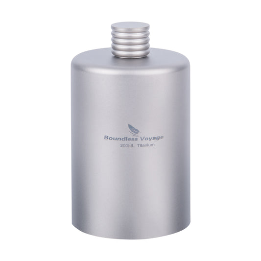 Boundless Voyage Titan-Hüftflasche Taschenflachmann Camping tragbare Alkoholflasche Trinkflasche Sport 200 ml/6,7 Unzen-Ti3068D