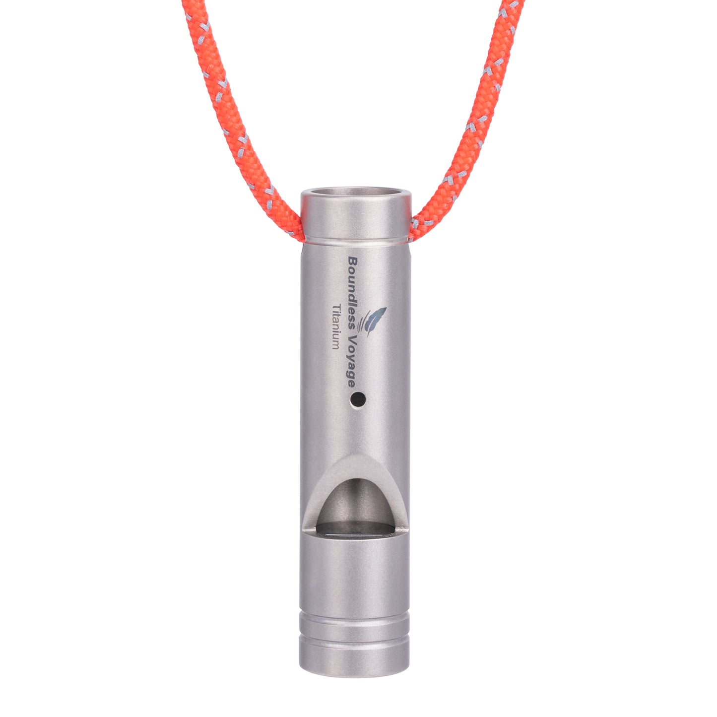 Boundless Voyage Titanium Whistle Emergency Survival Safety Whistles with Lanyard Loud for Outdoor Camping Hiking Coaches Training Sports Keychain Whistle  Ti9018O