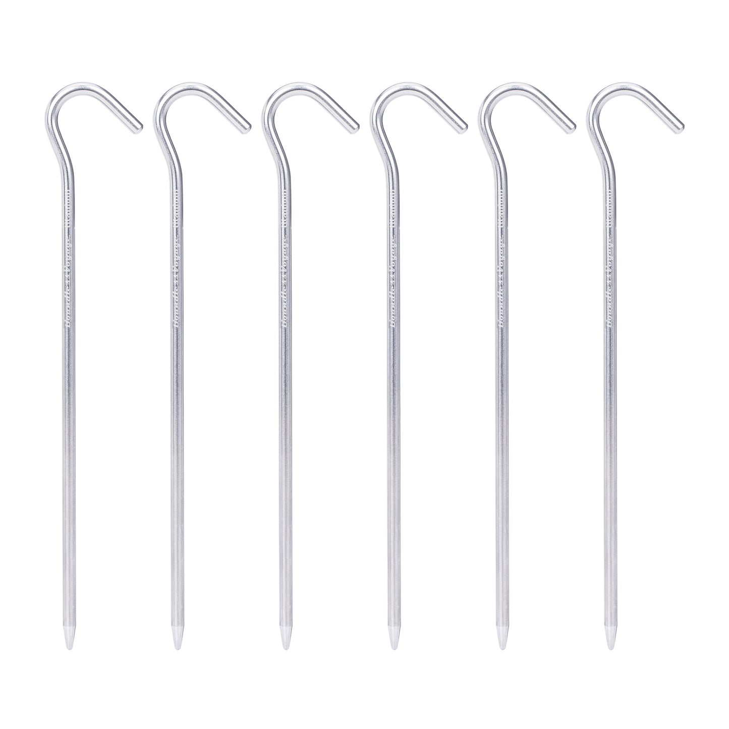Boundless Voyage 20cm Titanium Alloy Tent Stakes | Ultralight Heavy Duty Ground Pegs, Portable Outdoor Camping Accessories, 6Pcs Pack  Ti4004P