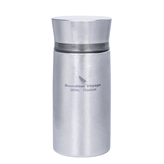 Boundless Voyage 280ml Mini Titanium Vacuum Insulated Bottle , Portable Travel Coffee Water Cup for Girls &amp; Daily Outdoor Ti3014D