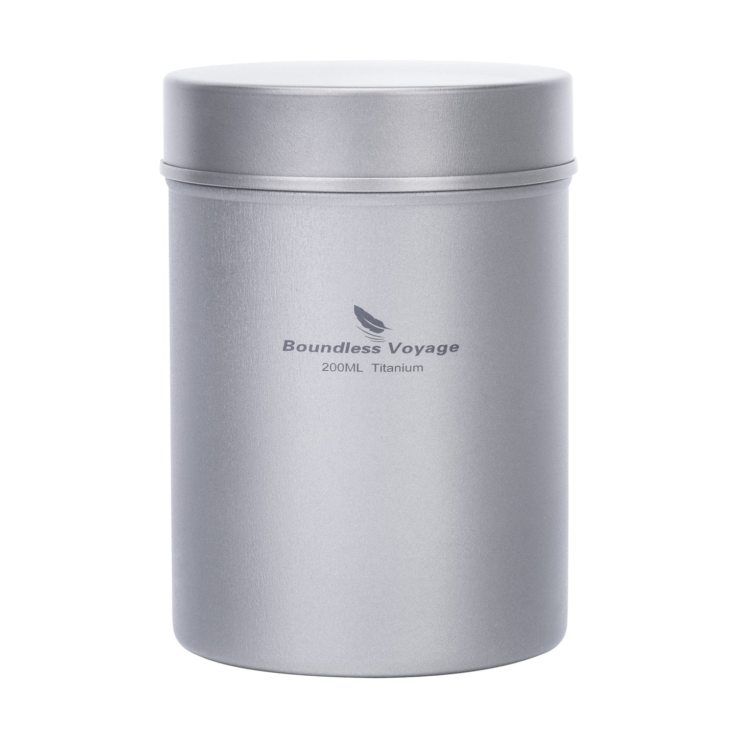Boundless Voyage Titanium Tea Caddy Tea Canister Ultralight Portable & Small Round Kitchen Food Storage Container for Loose Tea, Coffee, Spices, Beans, Sugar Ti3212D